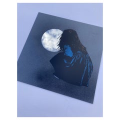 Looking Glass Mixed Media Art, Spray Paint on Mirror, 12x12, Signed