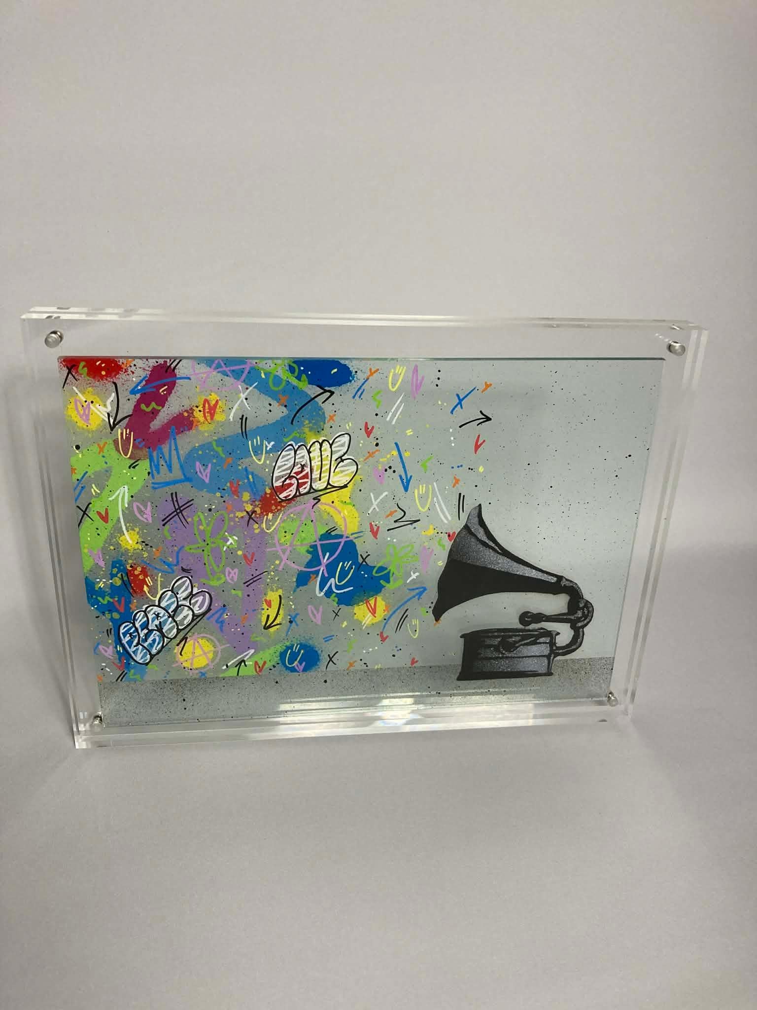 Music Makes You Lose Control Acryl, Zeitgenössische Mischtechnik, Signiert, 2010- – Mixed Media Art von Madderdoit