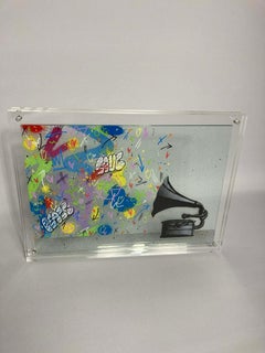 La música te hace perder el control Acrílico, Técnica mixta contemporánea, Firmado, 2010-