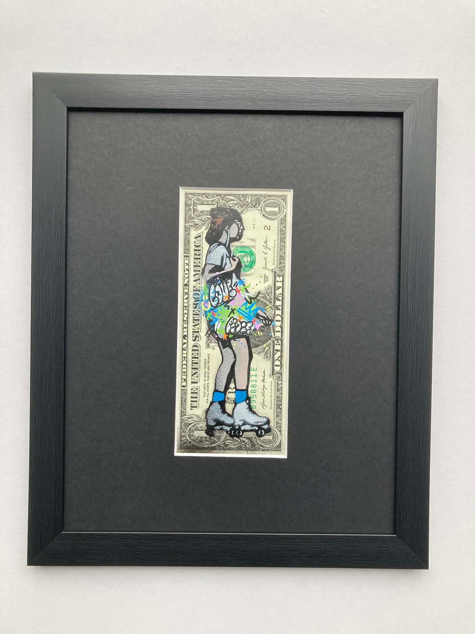 Sk8r Girl - by Madderdoit (money art, street art, skater)