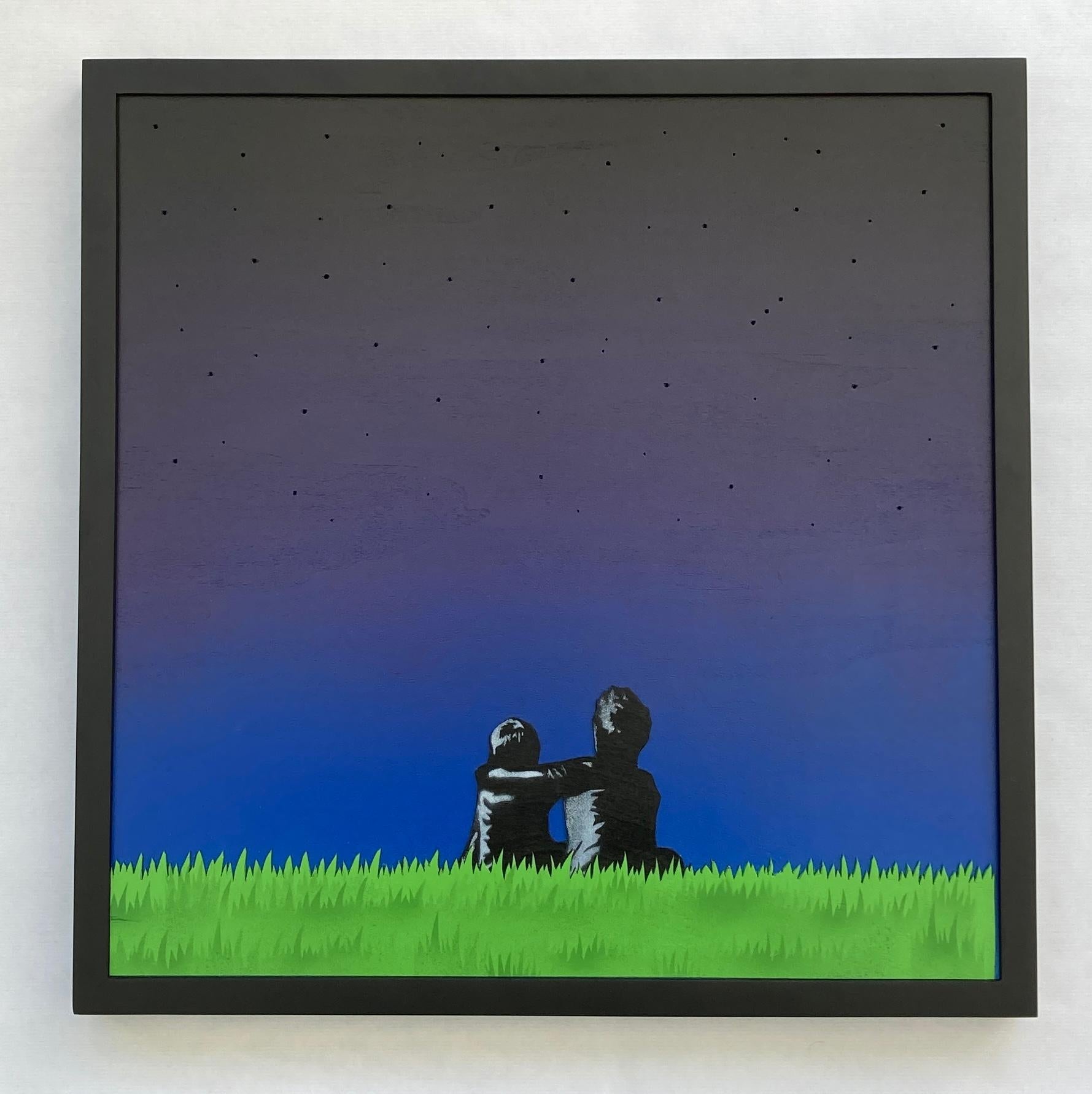 Edition version – 3D wood hand-cut grassy foreground with light up the night sky

Surface – customized light-up wood panel in frame with hand-cut 3D wood foreground.

Edition size – 5x 12x12” 

Size – small edition: panel -12x12” (framed 13x13”)