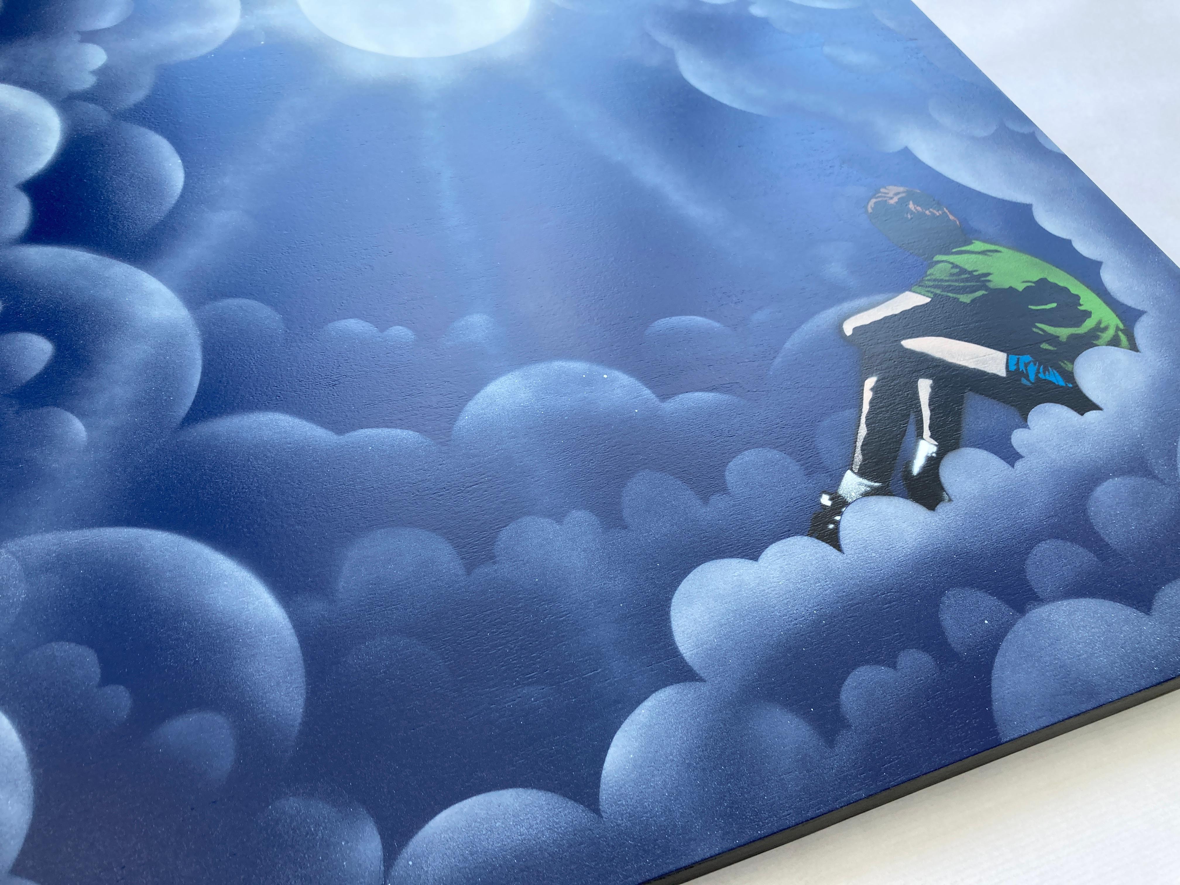 Up In The Clouds - Street Art Mixed Media Art by Madderdoit