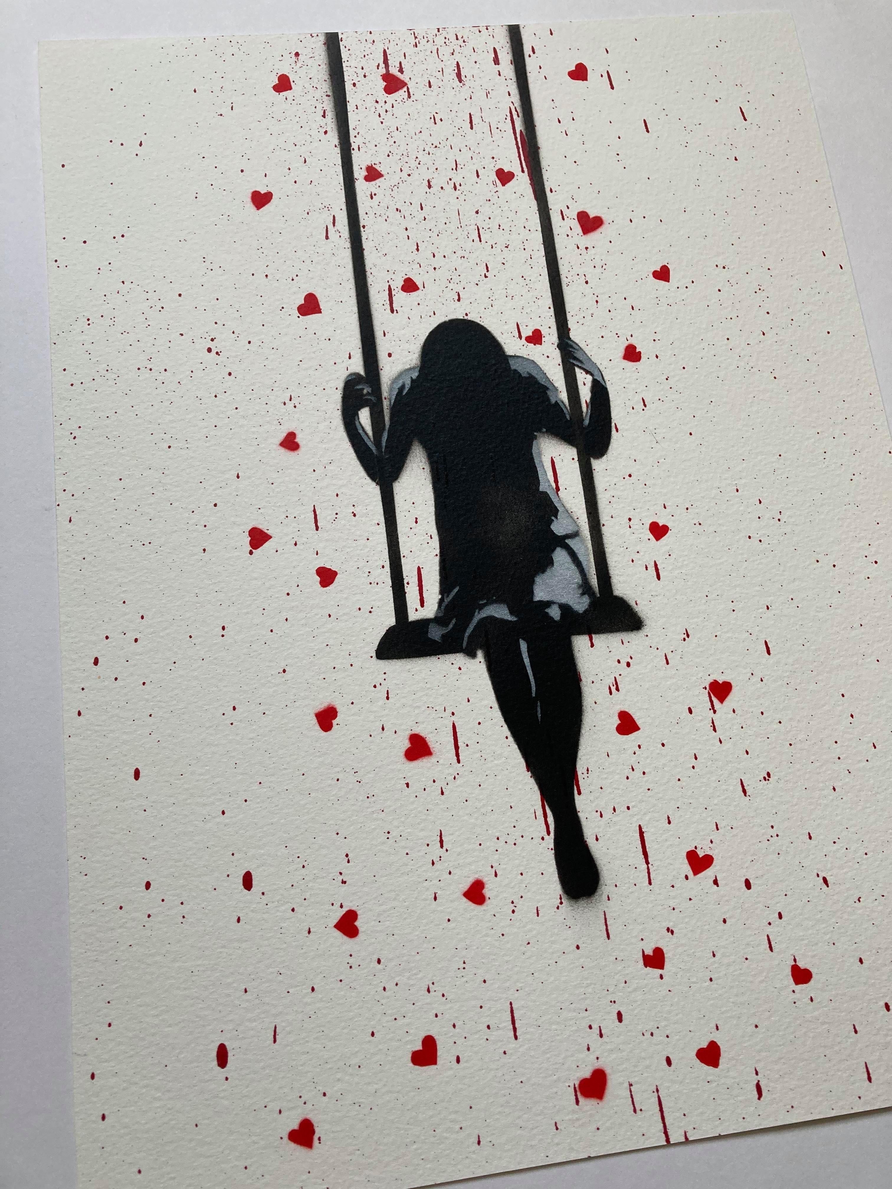 Swinging through showers of affection Print by Madderdoit For Sale 1