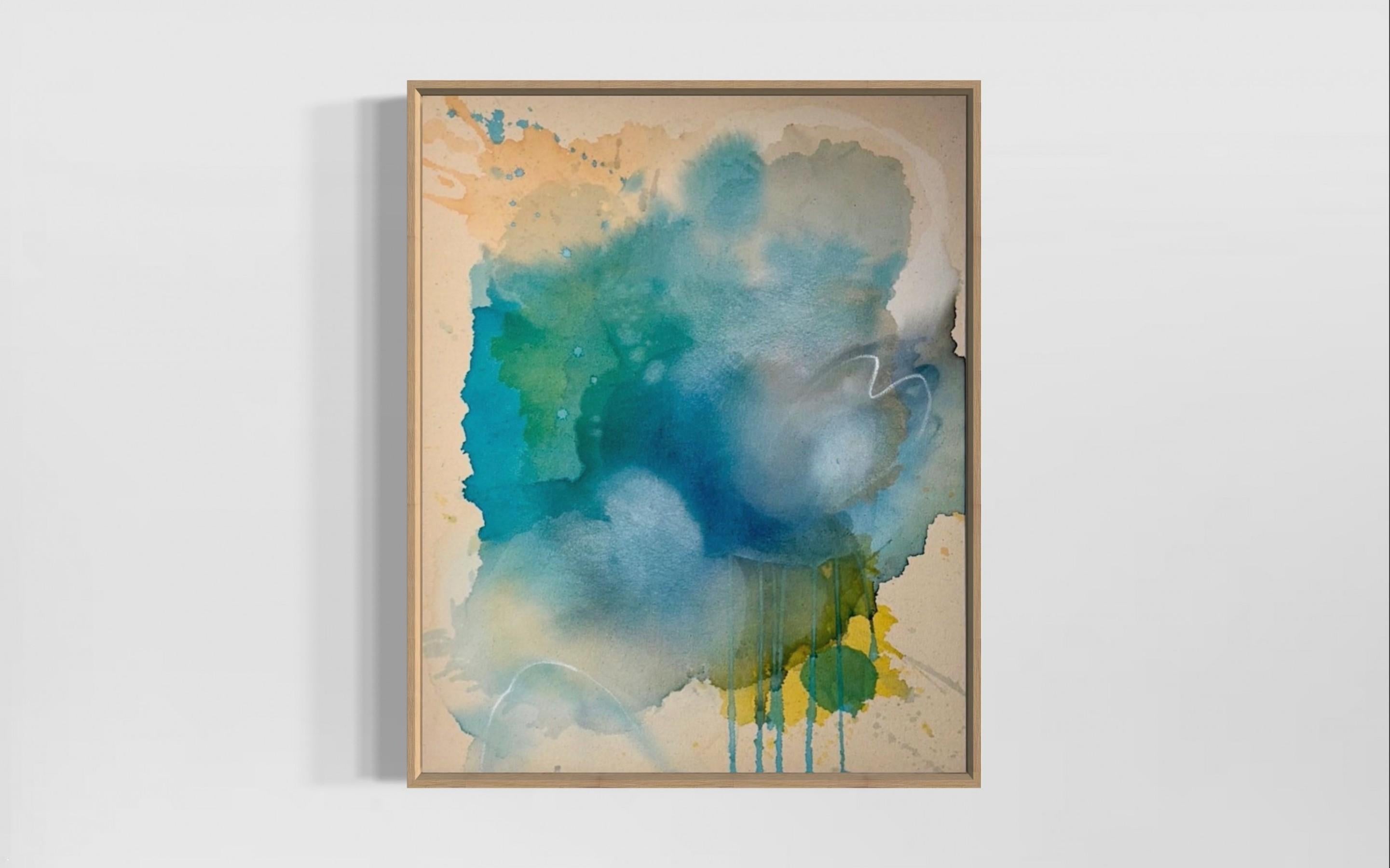 Silhouetten, Abstraktes Gemälde, Gemälde im Farbfeldstil, zeitgenössische Kunst (Grau), Still-Life Painting, von Maddie Webb