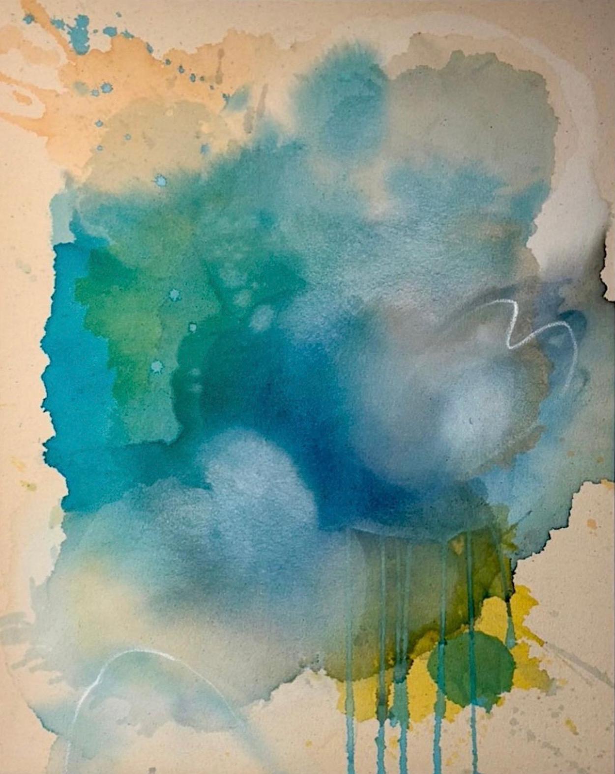 Maddie Webb Still-Life Painting – Silhouetten, Abstraktes Gemälde, Gemälde im Farbfeldstil, zeitgenössische Kunst