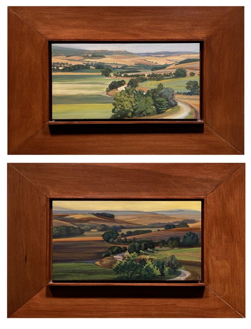 Maddine Insalaco  Landscape Painting - Piana Valley, Buonconvento Duet