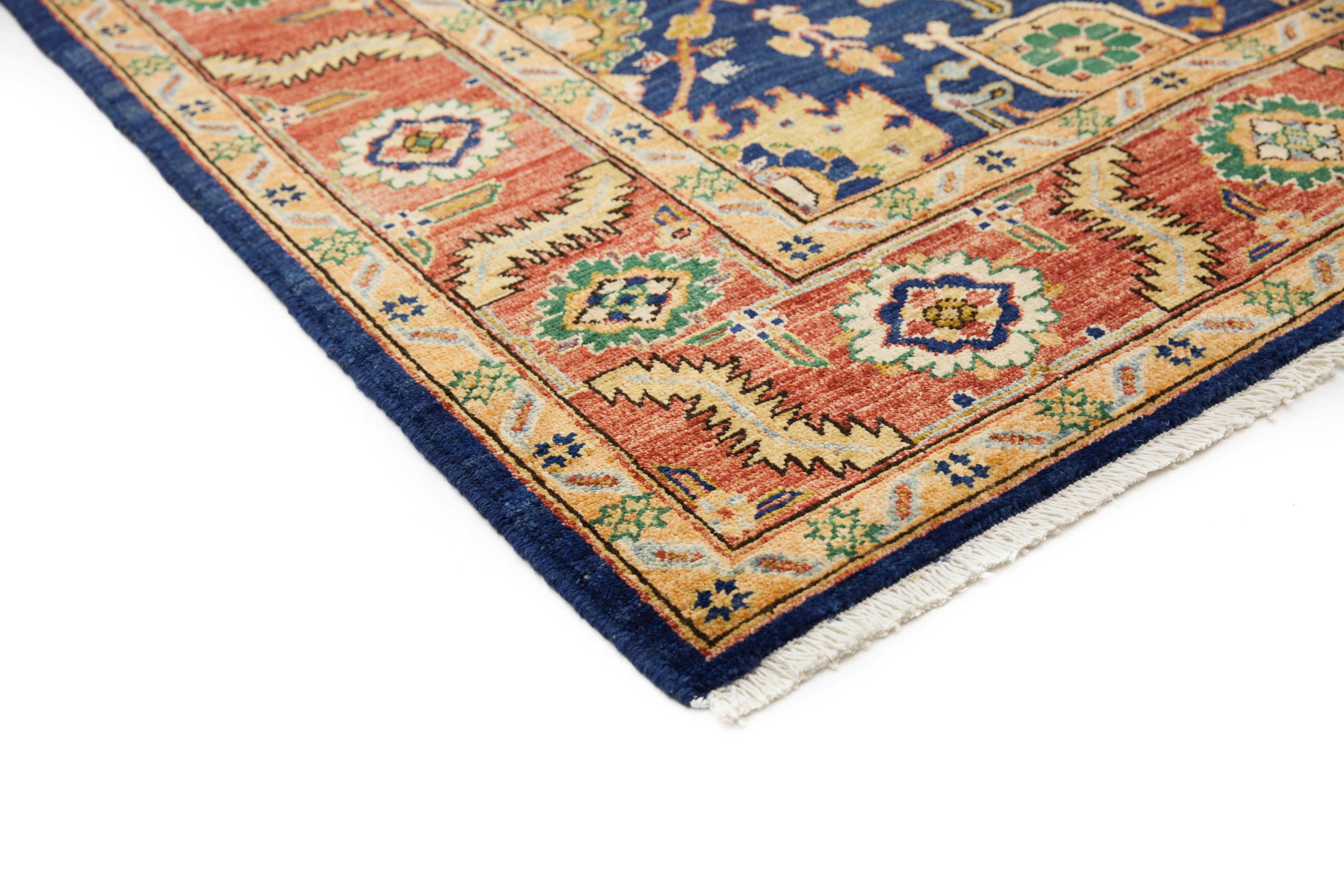 The wide-ranging Ziegler collection includes area rugs and large carpets in traditional Persian style but not as elaborated or complex. The designs are bold, striking and colorful. Heriz rugs, South Persian tribal pieces, true Ziegler Sultanabad’s,