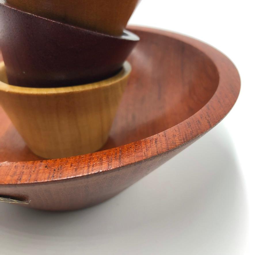 Made by Peet Suriname Wooden Bowl Set, 60's For Sale 1