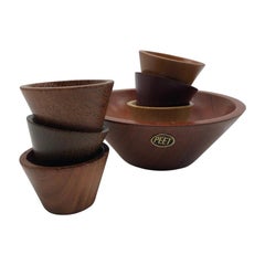Made by Peet Set di ciotole in legno del Suriname, anni '60