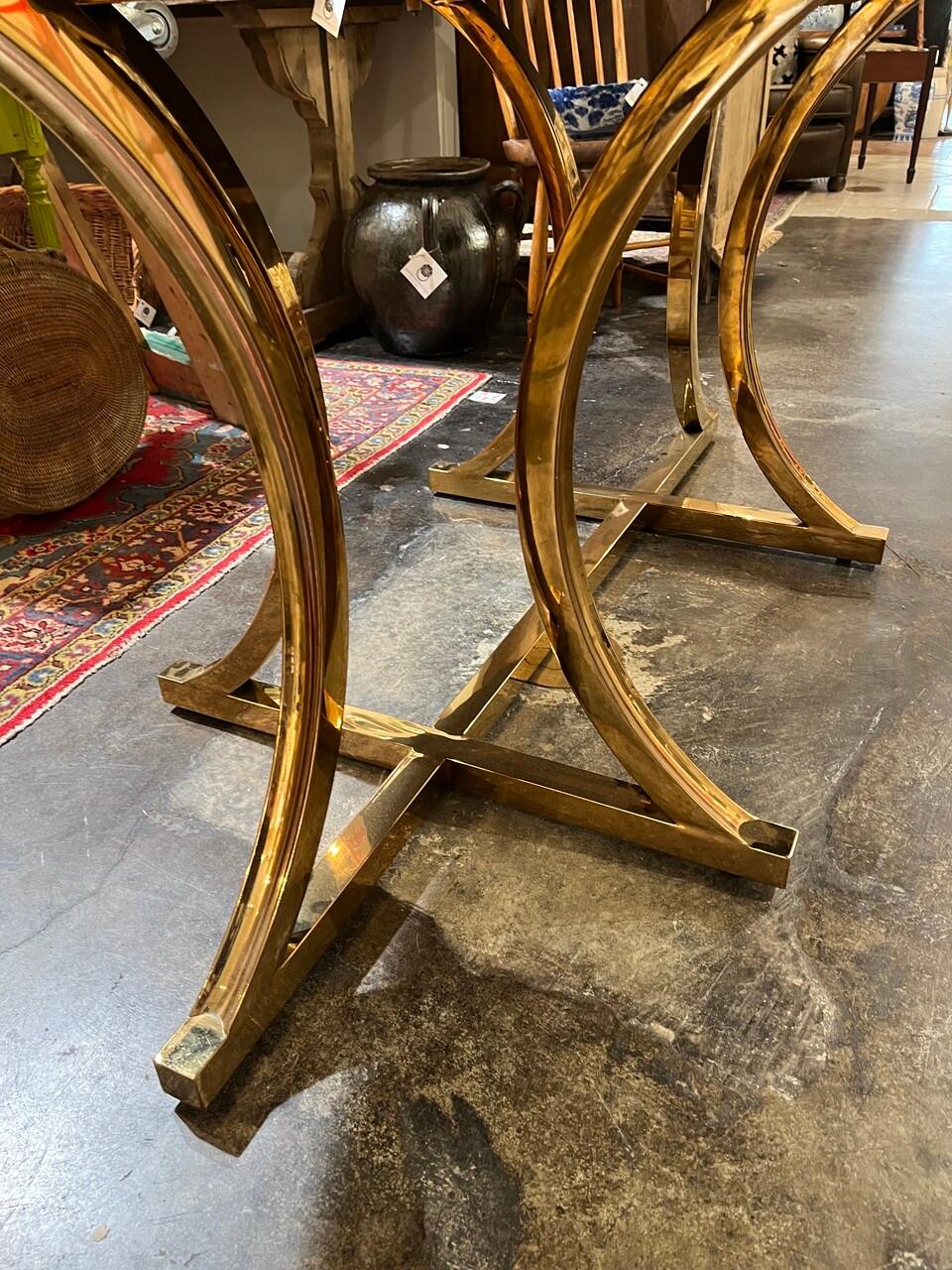Made Goods Oval Dining Table with Burl Walnut Veneered Top In Good Condition In Houston, TX
