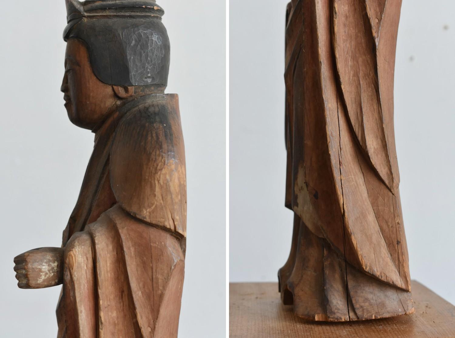 Made in 1599 Beautiful Wooden Buddha Statue / Bodhisattva / Edo Period 7