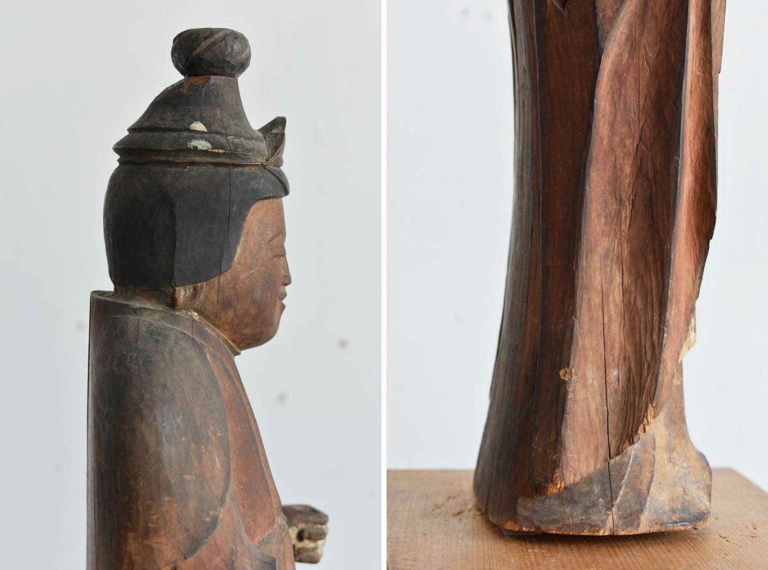 Made in 1599 Beautiful Wooden Buddha Statue / Bodhisattva / Edo Period 8