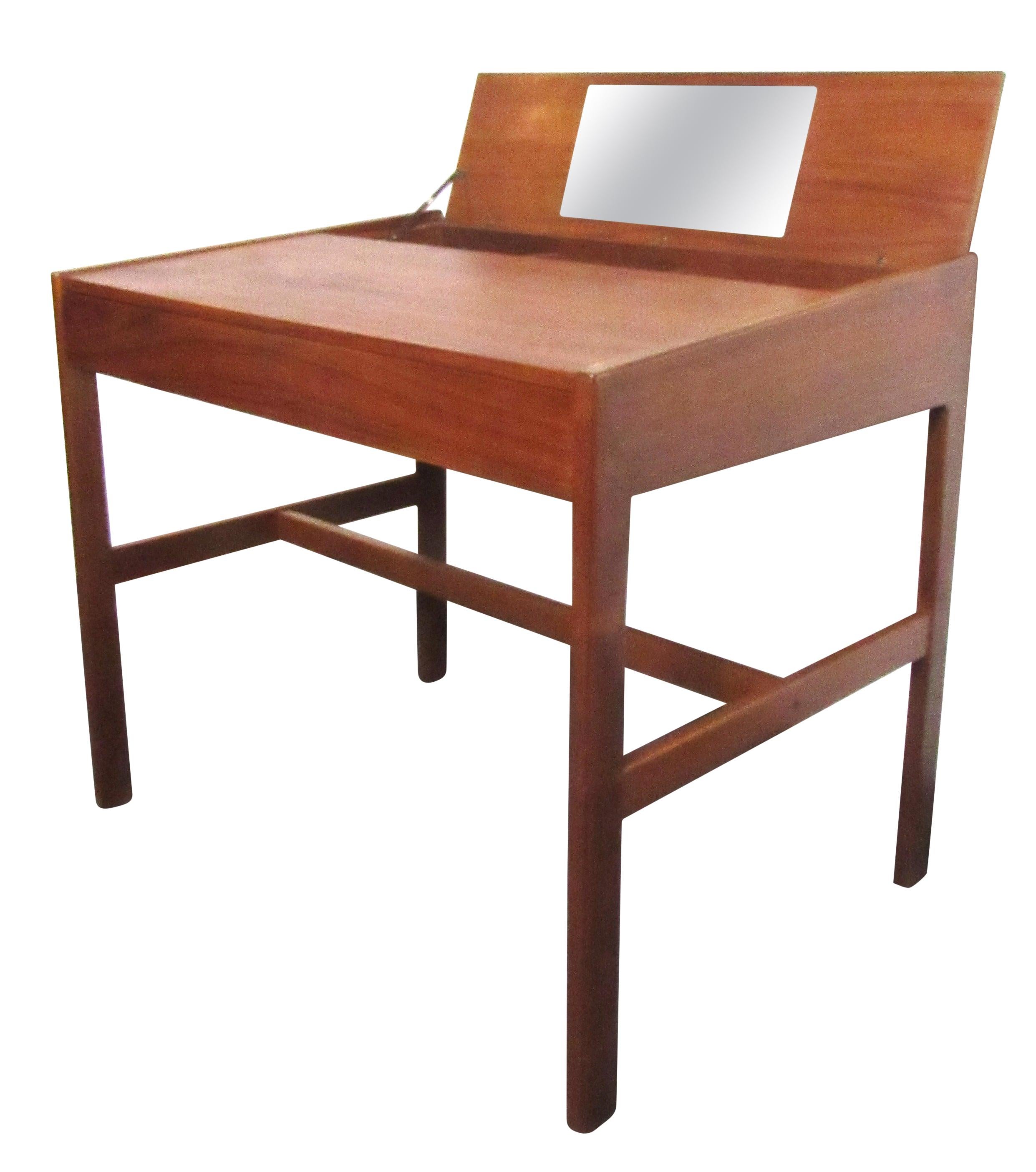 Mogensen Teak and Steel Desk at 1stDibs