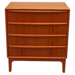 Made in Denmark Teak Chest of Four Drawers, 1960s