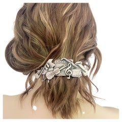 Made in France extra Large Hair Barrette music orchestra