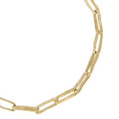 Made in Italy 18 Karat Yellow Gold Chunky Paperclip Necklace by Daniela Vettori