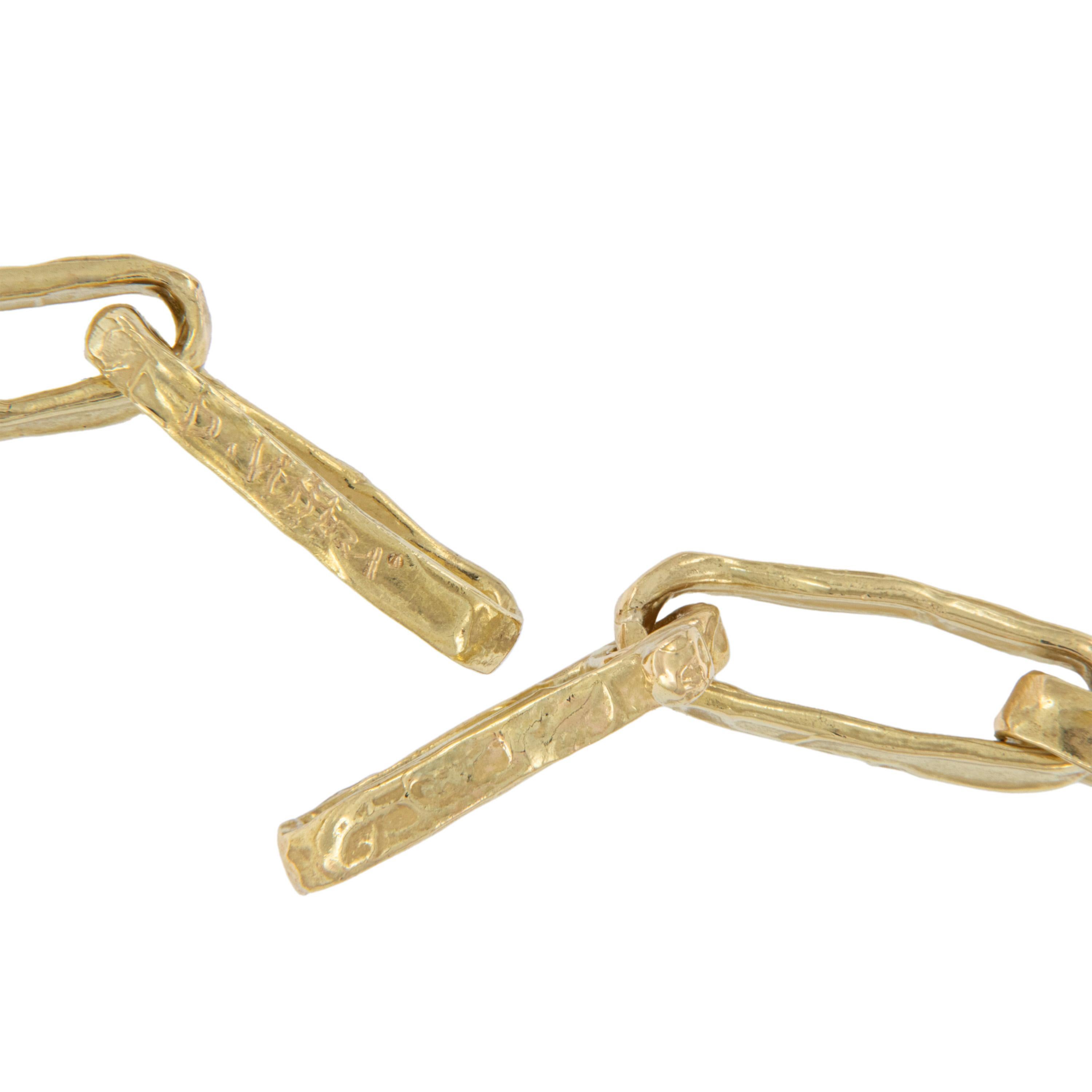 Hergestellt in Italien 18 Karat Gelbgold Chunky Paperclip-Halskette von Daniela Vettori (Zeitgenössisch)