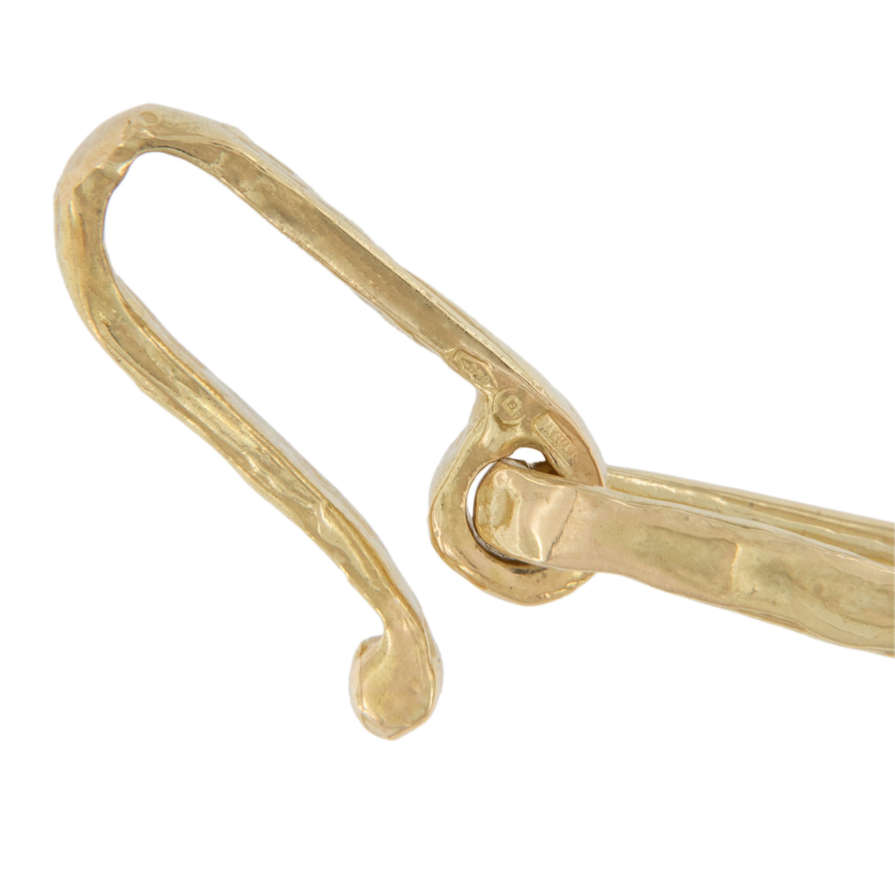 Hergestellt in Italien 18 Karat Gelbgold Chunky Paperclip-Halskette von Daniela Vettori im Zustand „Hervorragend“ in Troy, MI