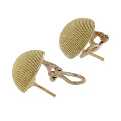 Made in Italy Orecchini a bottone a spirale in oro giallo 18 carati