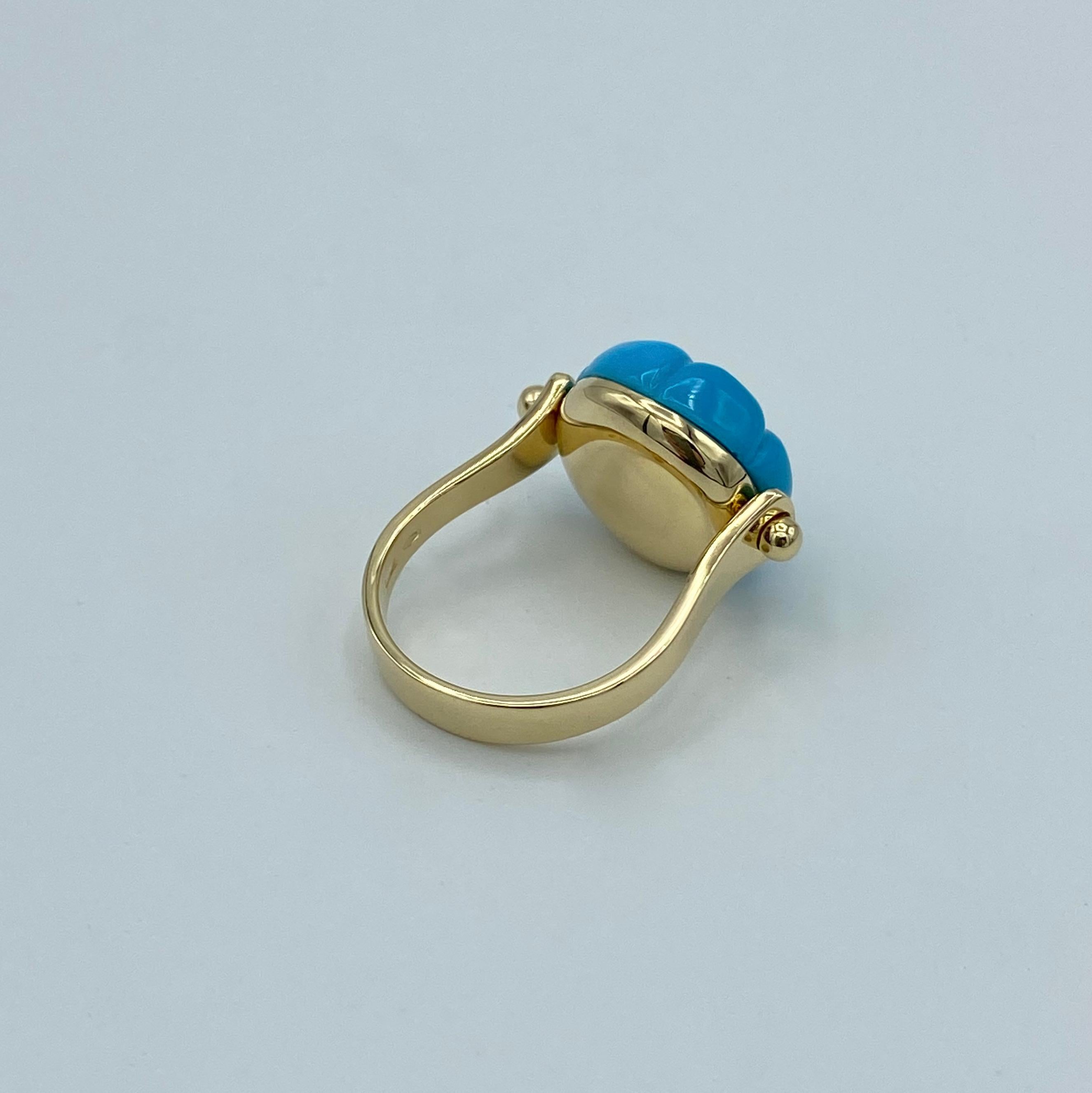 ruby and turquoise ring