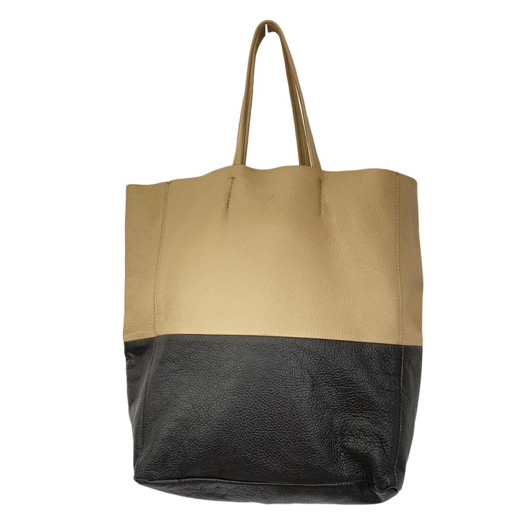Made in Italy 'Borse in Pelle' Huge Soft Italian Leather Shopper Tote at  1stDibs