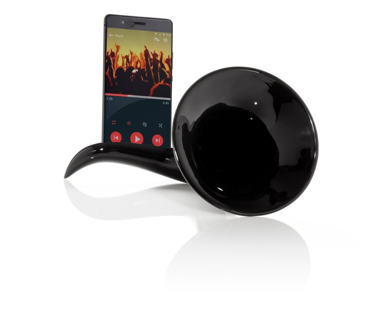 Made in Italy Sound Amplifier, Glossy Black Ceramics, Customizable ...