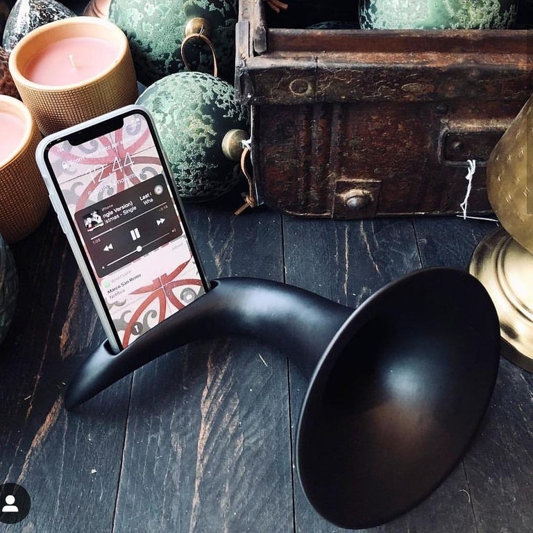 Made in Italy Sound Amplifier, Matt Black Ceramics, Customizable ...