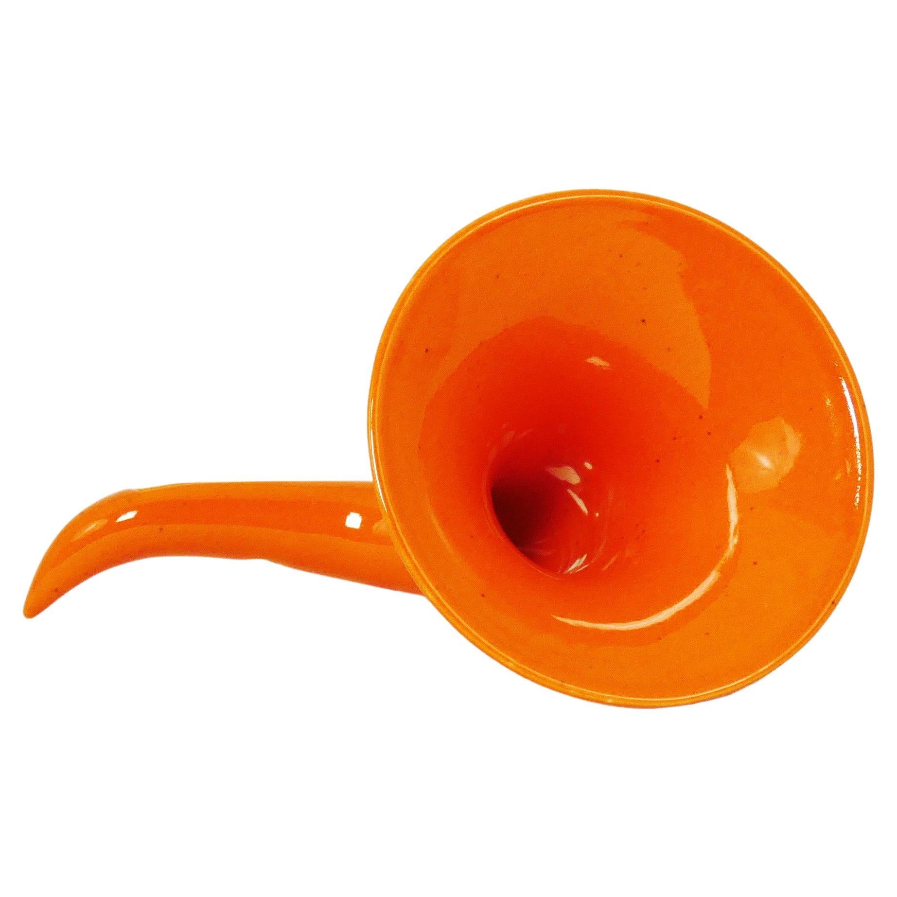 Made in Italy Sound Amplifier, Orange Ceramics, Customizable Speaker, 2022 For Sale