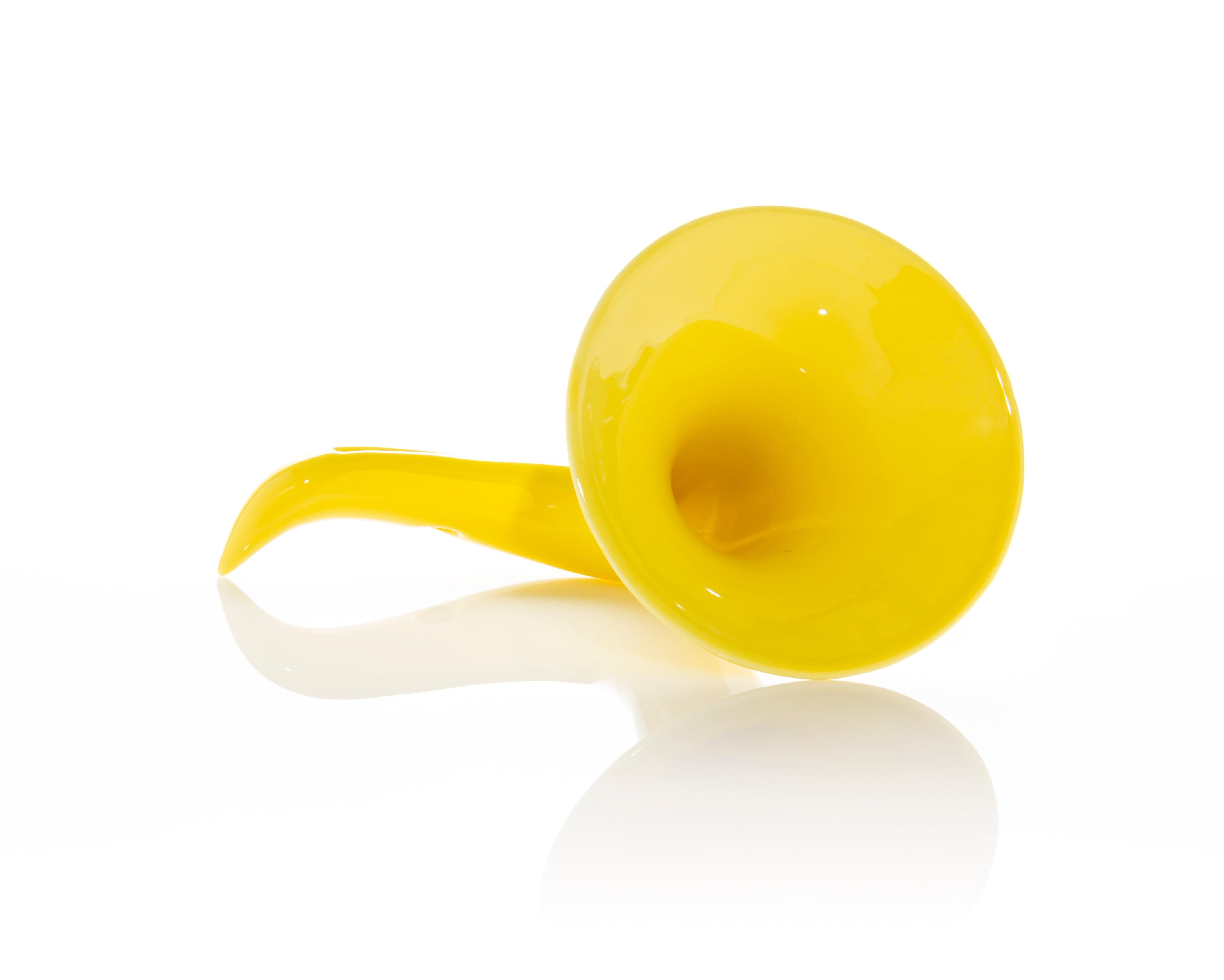 Sound Amplifier, hergestellt in Italien, gelbe Keramik, anpassbarer Lautsprecher. 2022 im Zustand „Neu“ im Angebot in San Miniato PI, IT