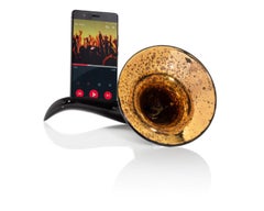 Made in Italy Speaker, Black & Bronze Ceramics, Customizable, 2022
