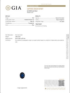 Made in Japan- Ceylon Blue Sapphire Ring with Platinum 900 and White VS Diamonds