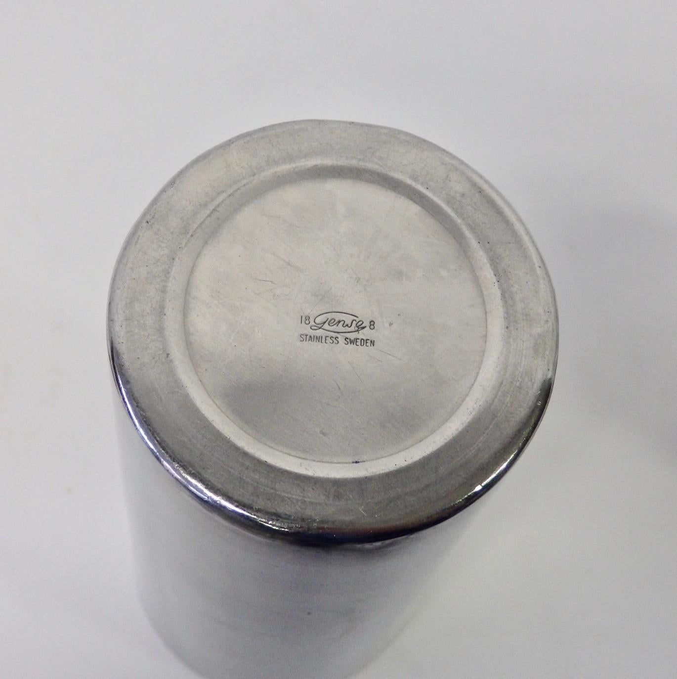 Made in Sweden Stainless Steel Cocktail Shaker In Good Condition For Sale In Ferndale, MI