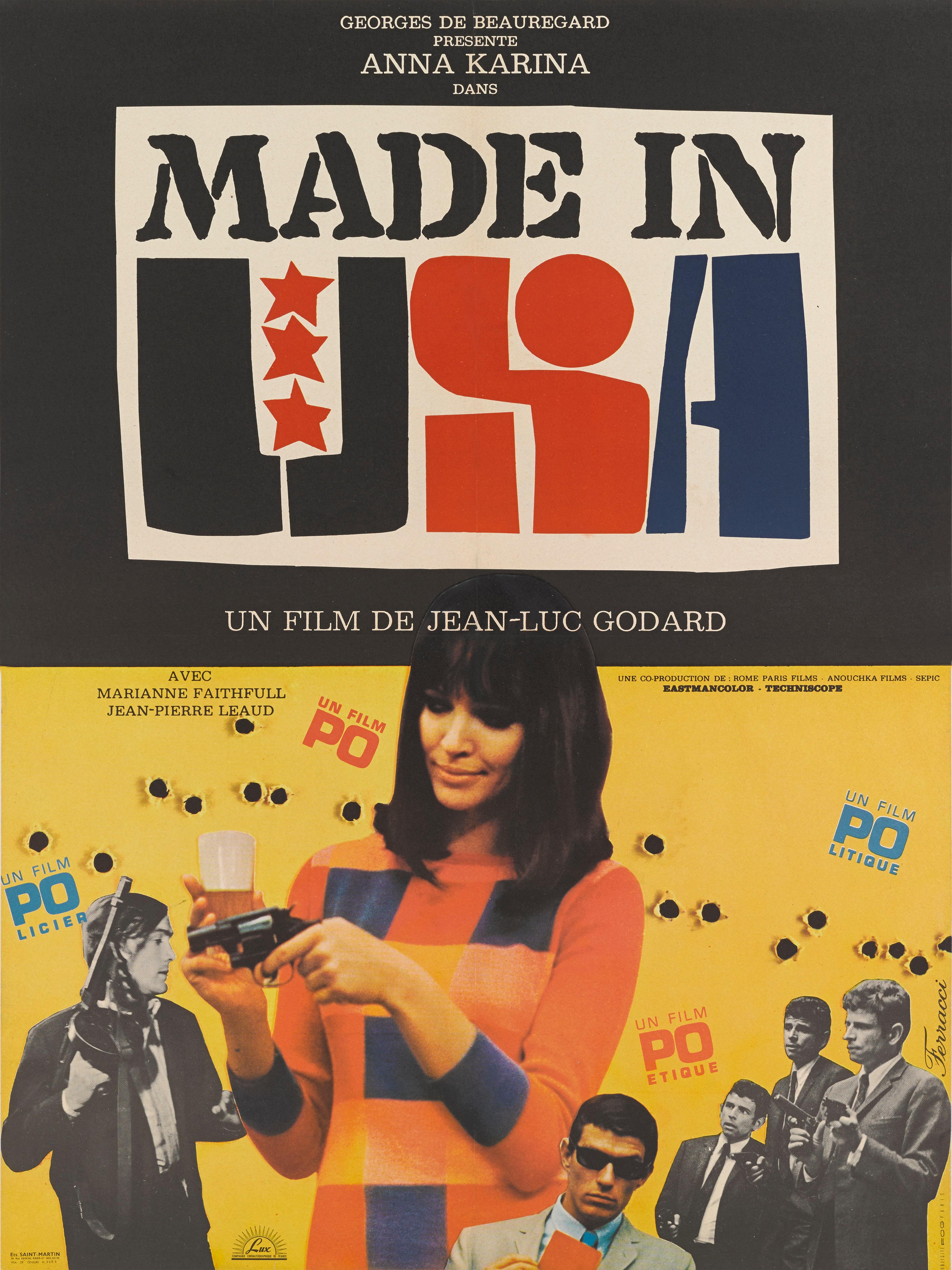 Original French film poster from the 1966 French New Wave film.
This film was directed by Jean-Luc Godard and starred Anna Karina, Jean-Pierre Leaud.
The art work on this poster is by the French poster artist Rene Ferracci (1927-1982) 
This