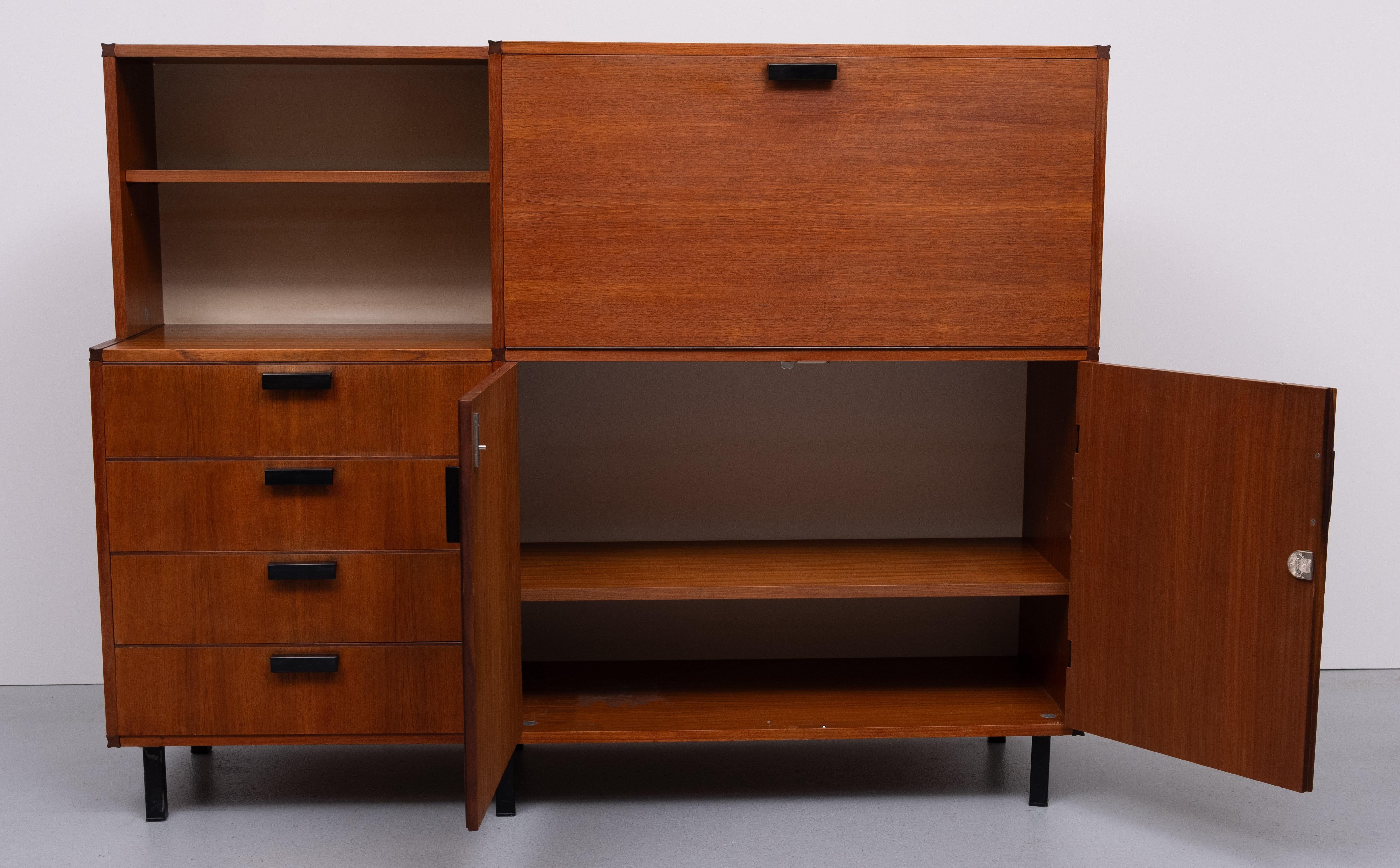 Mueble a medida de Cees Braakman para Pastoe, años 60 en Bueno estado para la venta en Den Haag, NL