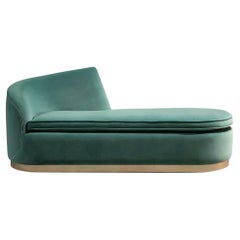 Made To Measure Chaise Lounge In Custom Wood & Velvet Finishes