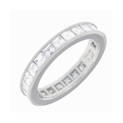 Made to Order 18KRG Carat Carre' Cut Diamond Eternity Band by William Rosenberg