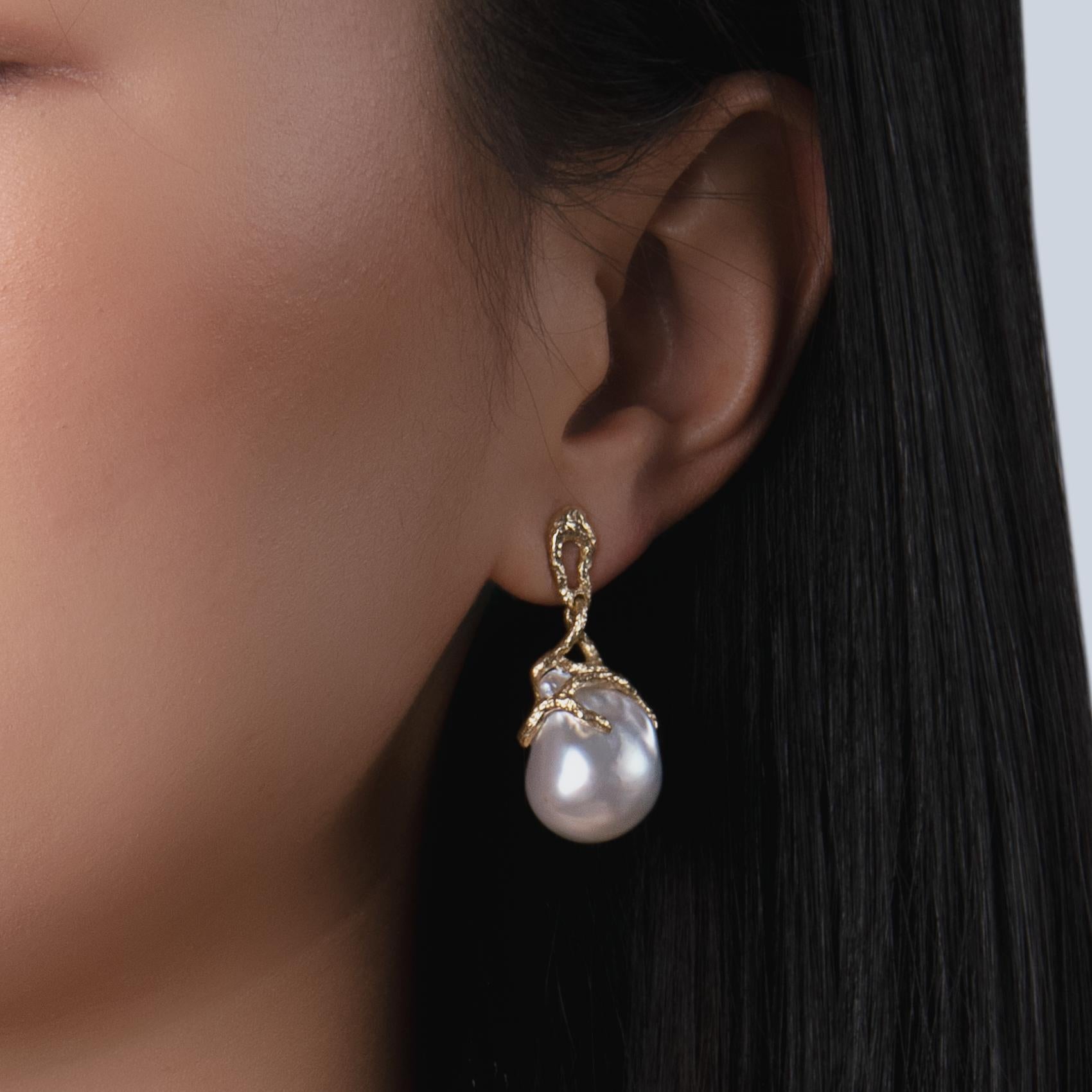 designer pearl drop earrings