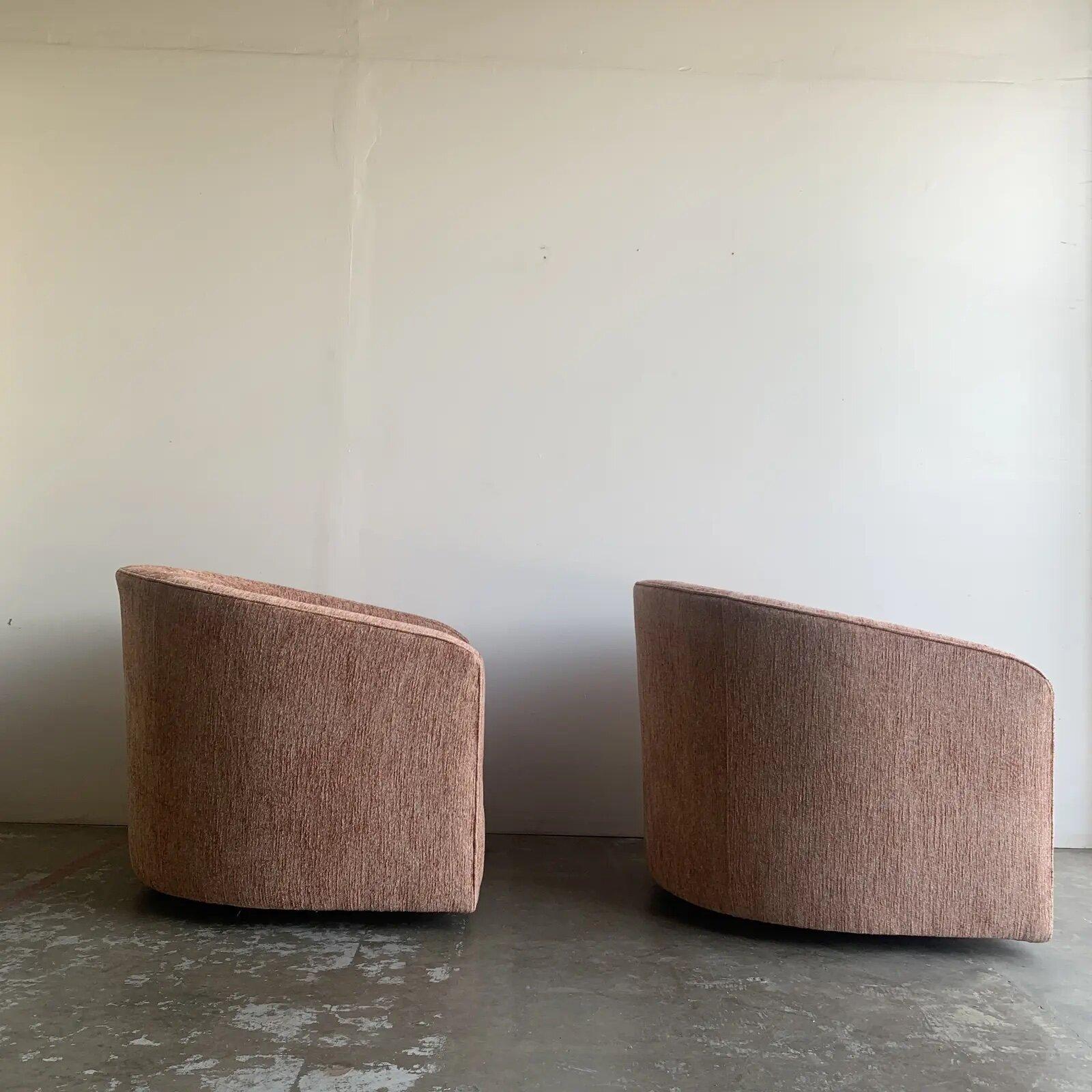 Made to Order Barrel Chairs- Pair For Sale 4