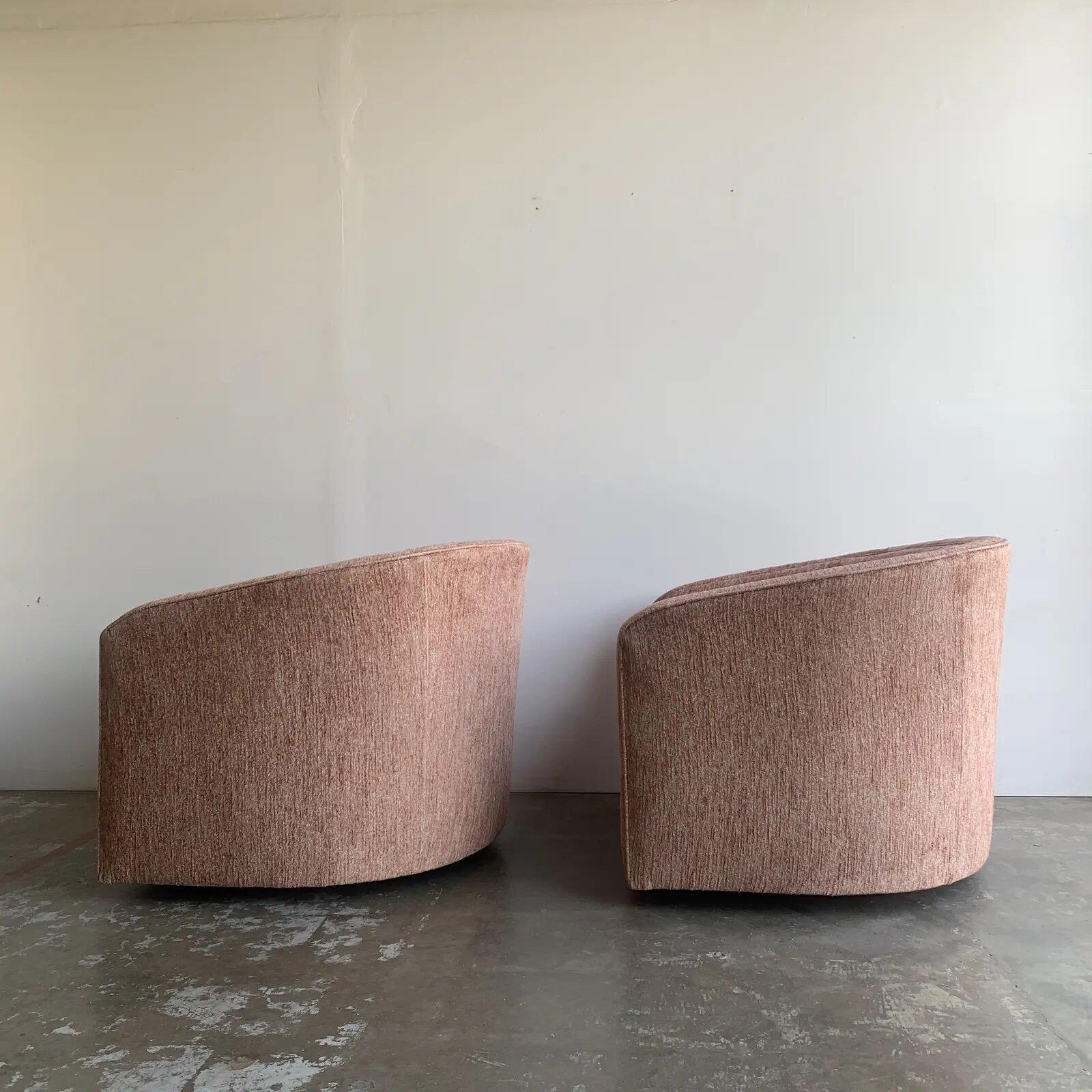 Made to Order Barrel Chairs- Pair For Sale 2