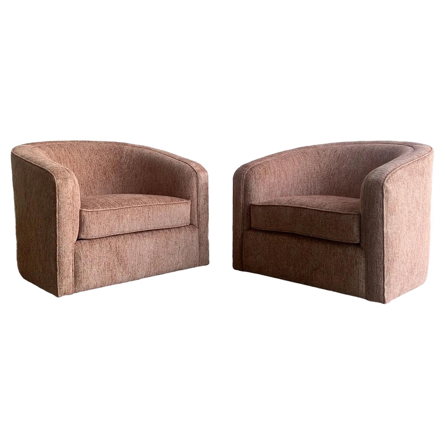 Made to Order Barrel Chairs- Pair For Sale