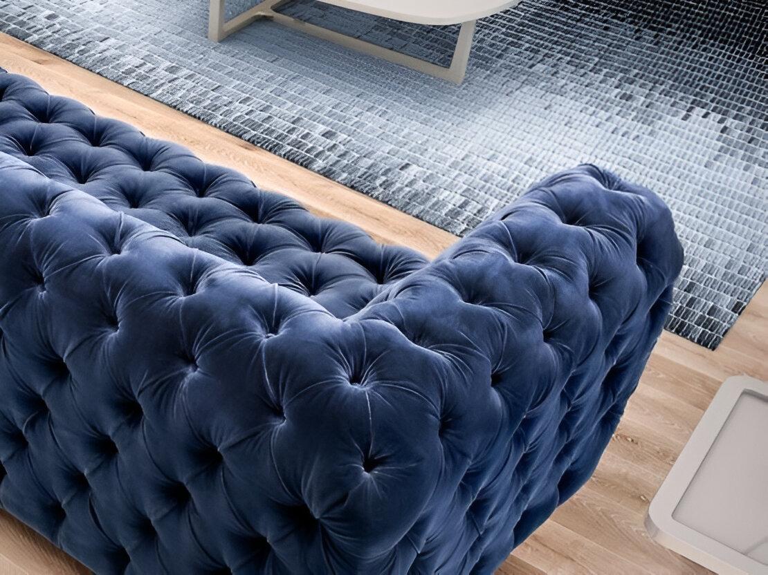 Contemporary Made To Order Classic Style Sofa with Tufting In Eden Green Velvet For Sale