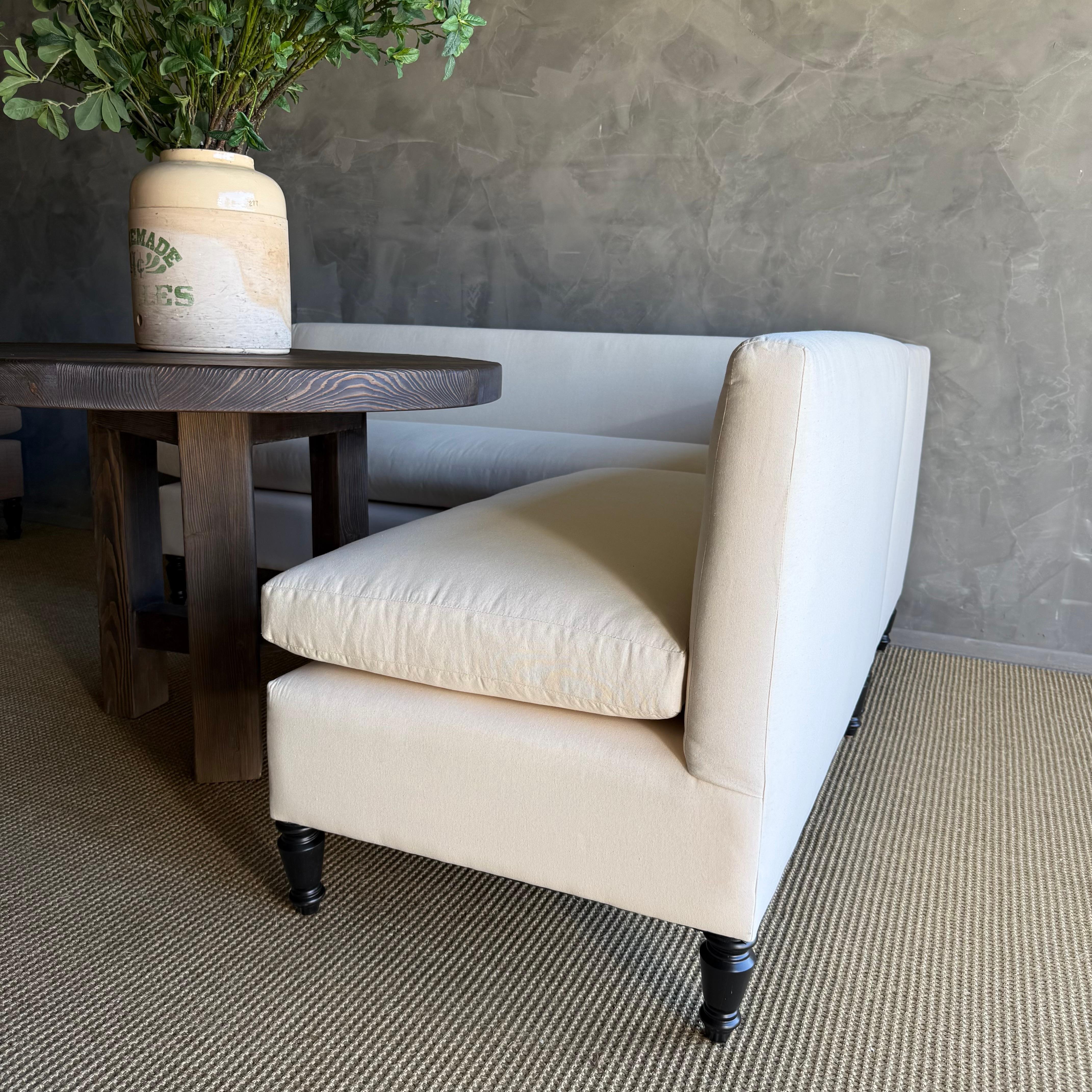 Made to Order Custom Dining Banquette Bench or Sofa 2 piece in COM Any Size In New Condition For Sale In Old Town Orange, CA