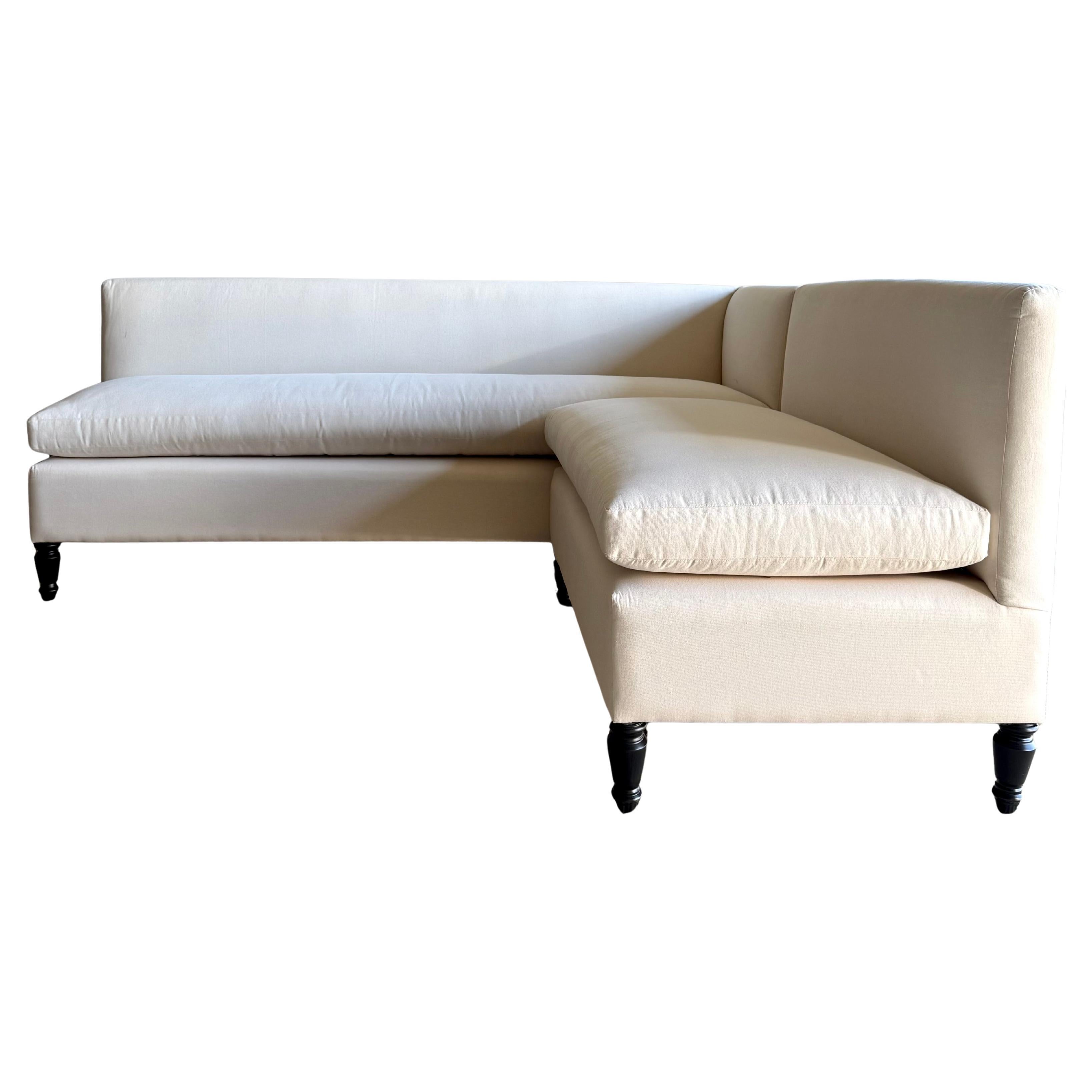 Made to Order Custom Dining Banquette Bench or Sofa 2 piece in COM Any Size For Sale