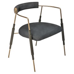 Made To Order Dining Chair In Light Bronze Structure