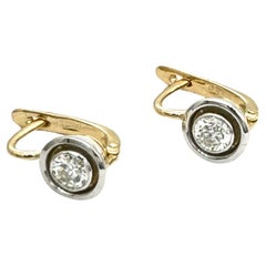 Made to order ! Elegant classic gold and natural diamonds earrings