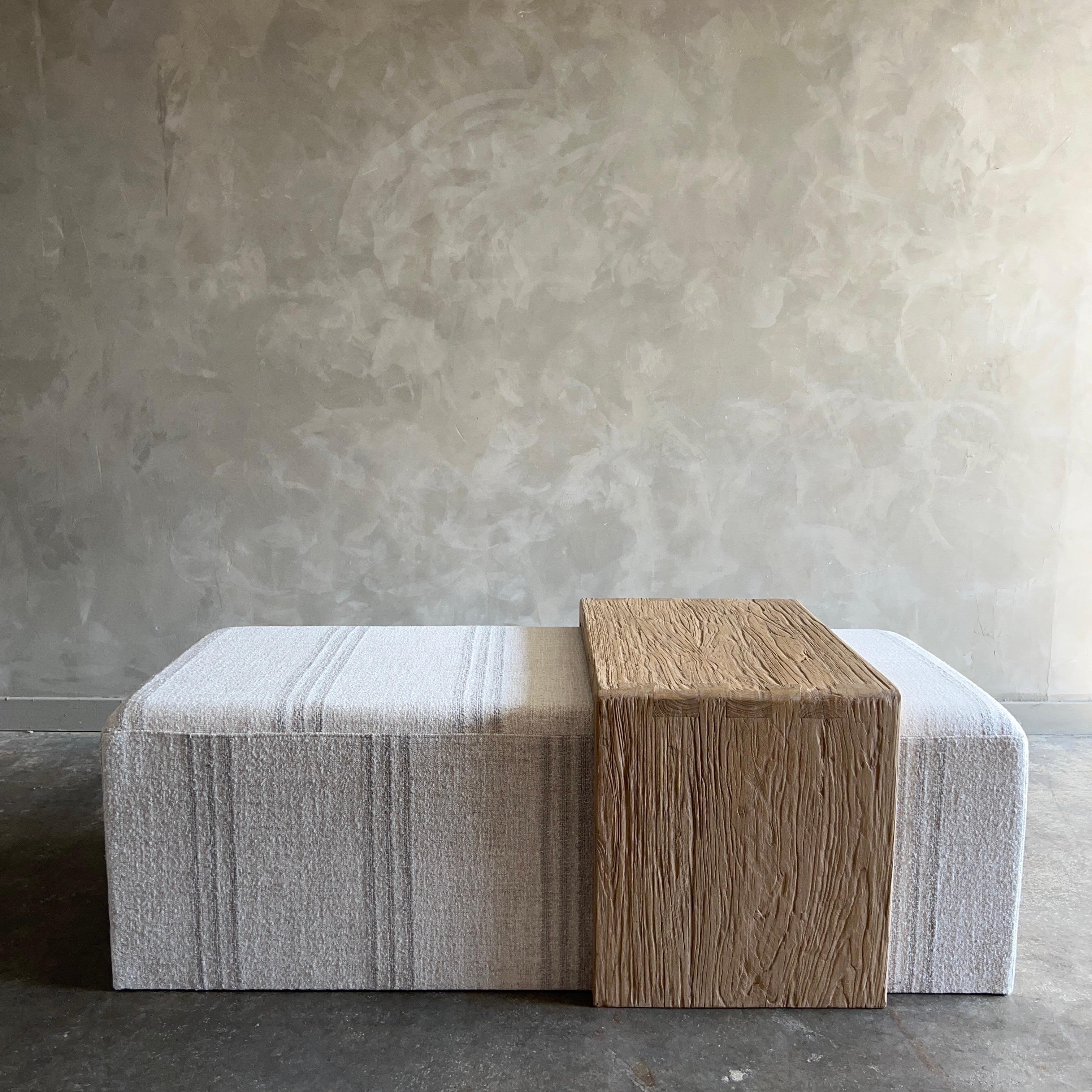 American Made to Order for Katie Cocktail Ottoman with custom Waterfall Table