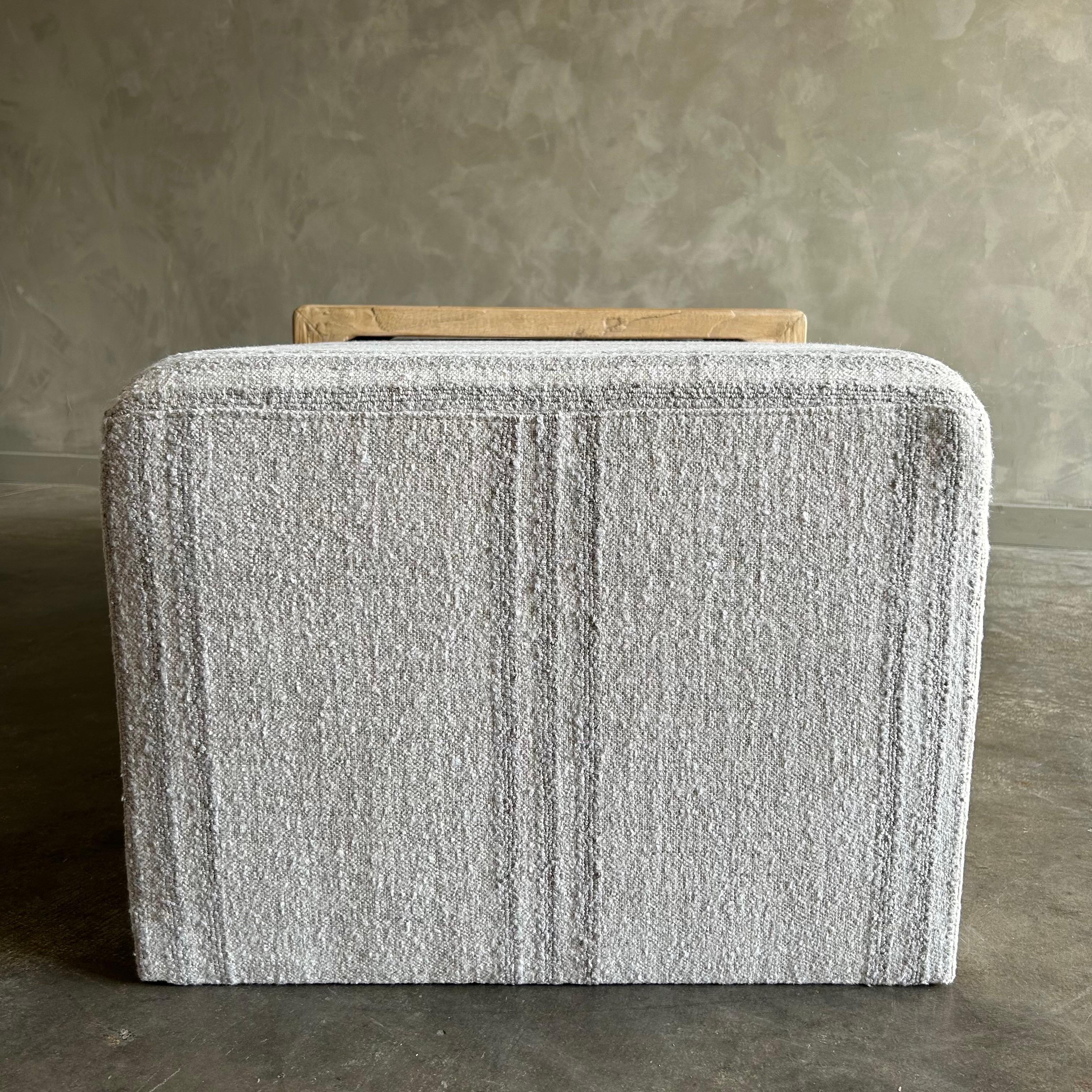 Contemporary Made to Order for Katie Cocktail Ottoman with custom Waterfall Table