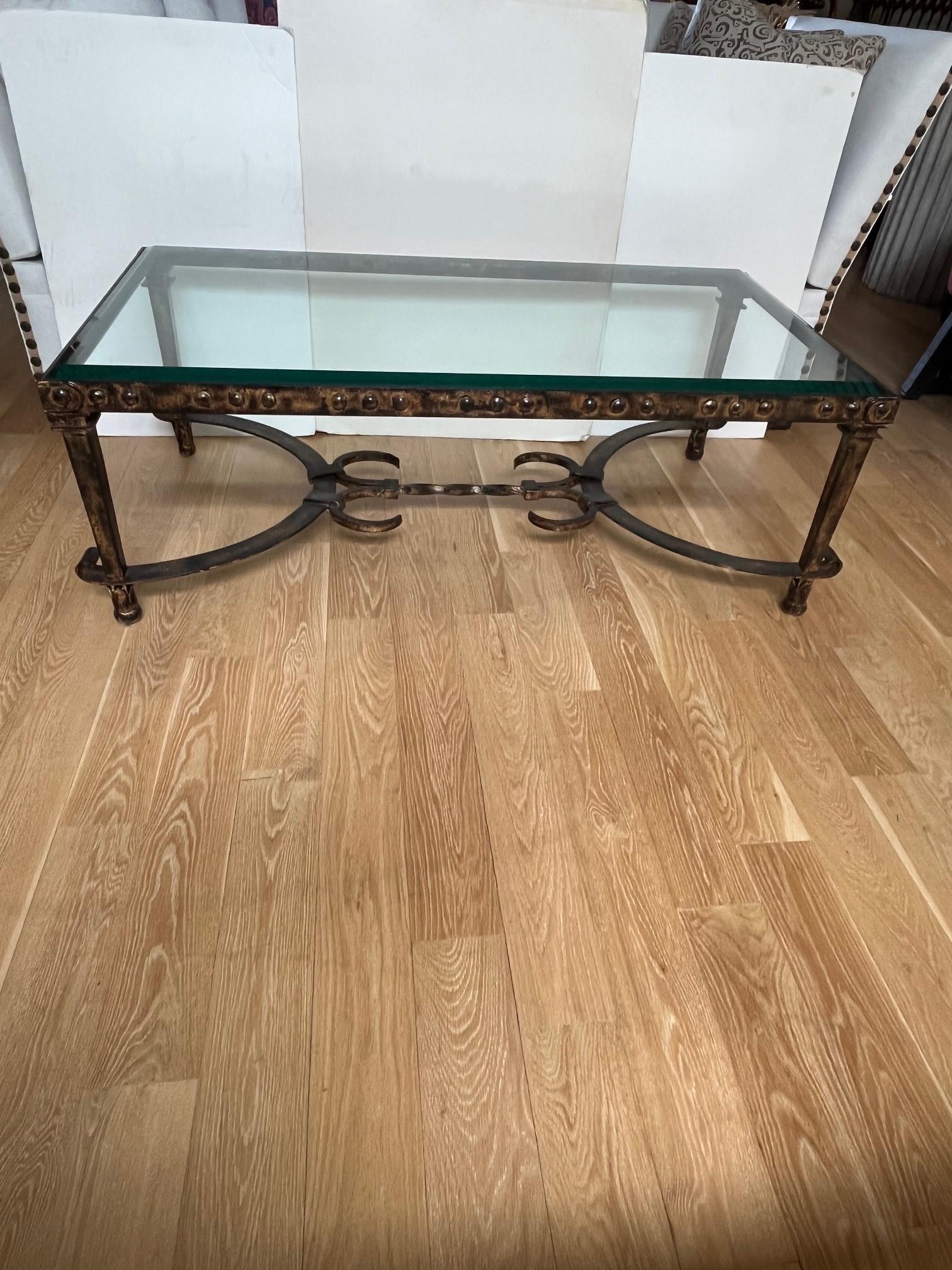 Made to Order Forged Iron Calais Coffee Table with 1/4