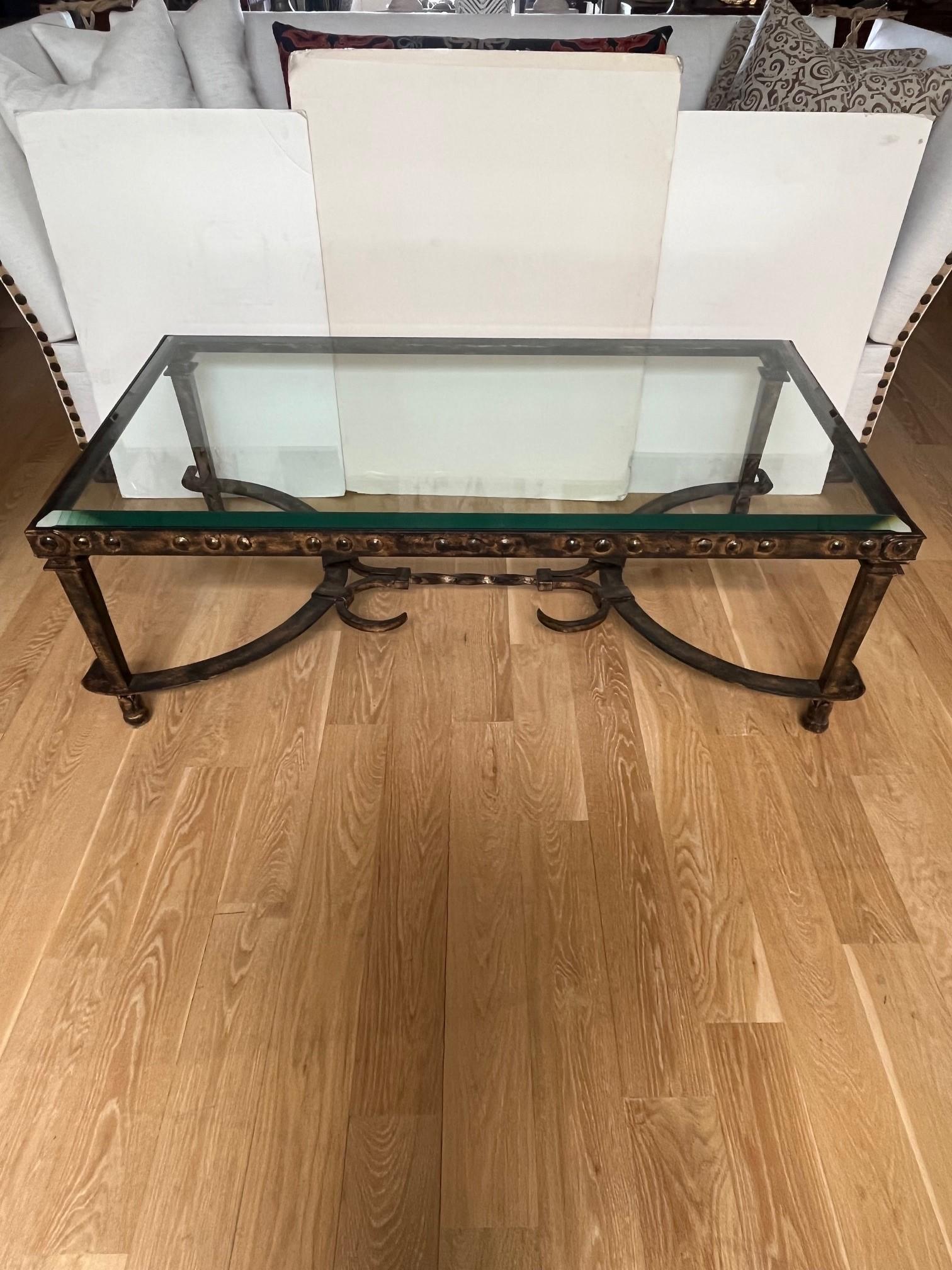 Made to Order Forged Iron Calais Coffee Table with 1/4