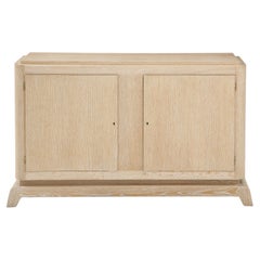 Made to Order French Moderne Style Cerused Oak Cabinet